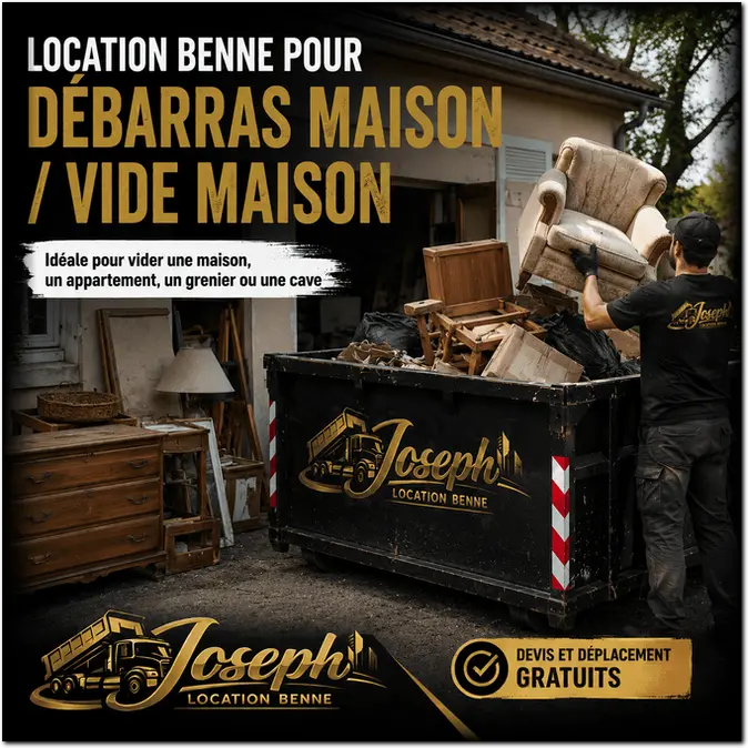 Location de benne pour vide maison Angoulême, Magnac, Charente 16